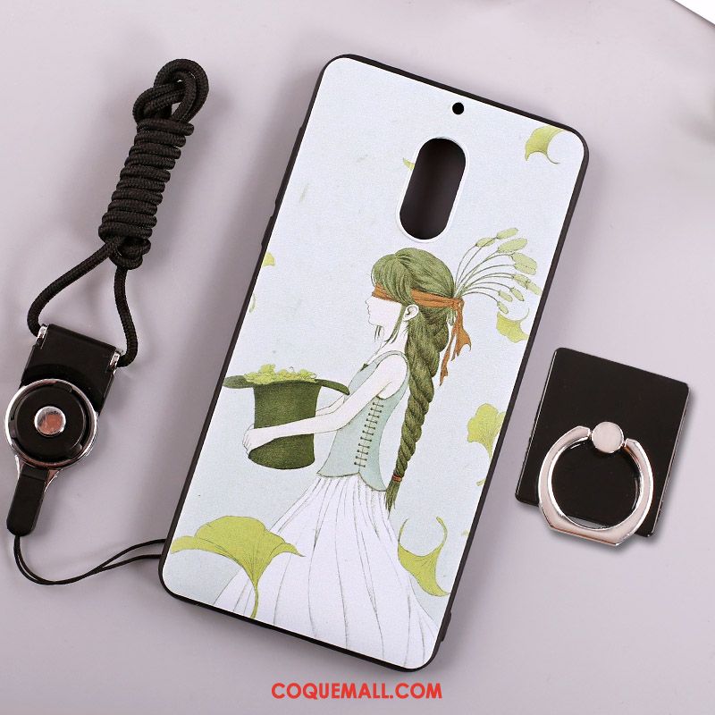 Étui Nokia 6 Bleu Fluide Doux Peinture, Coque Nokia 6 Créatif Protection