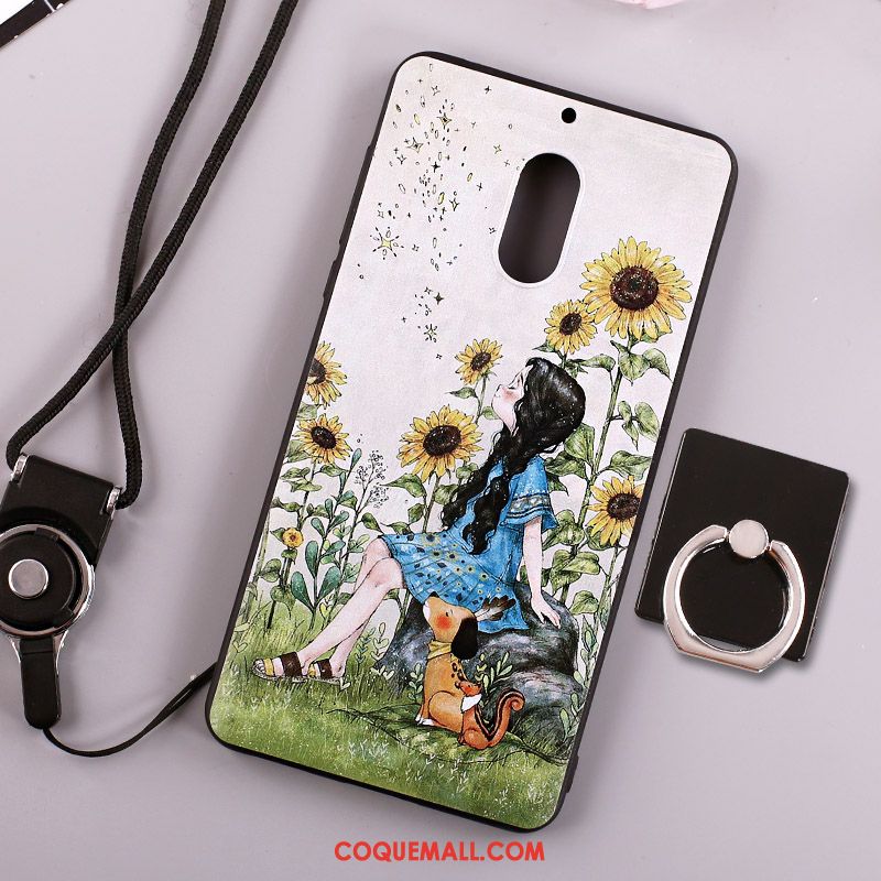 Étui Nokia 6 Bleu Fluide Doux Peinture, Coque Nokia 6 Créatif Protection