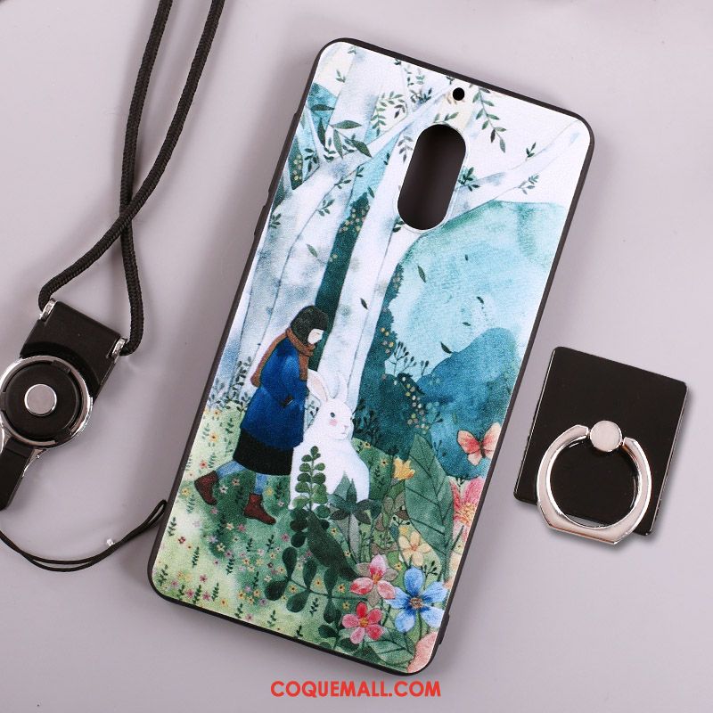 Étui Nokia 6 Bleu Fluide Doux Peinture, Coque Nokia 6 Créatif Protection