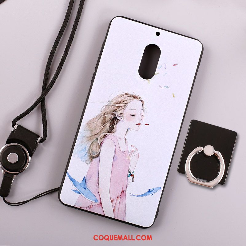 Étui Nokia 6 Bleu Fluide Doux Peinture, Coque Nokia 6 Créatif Protection