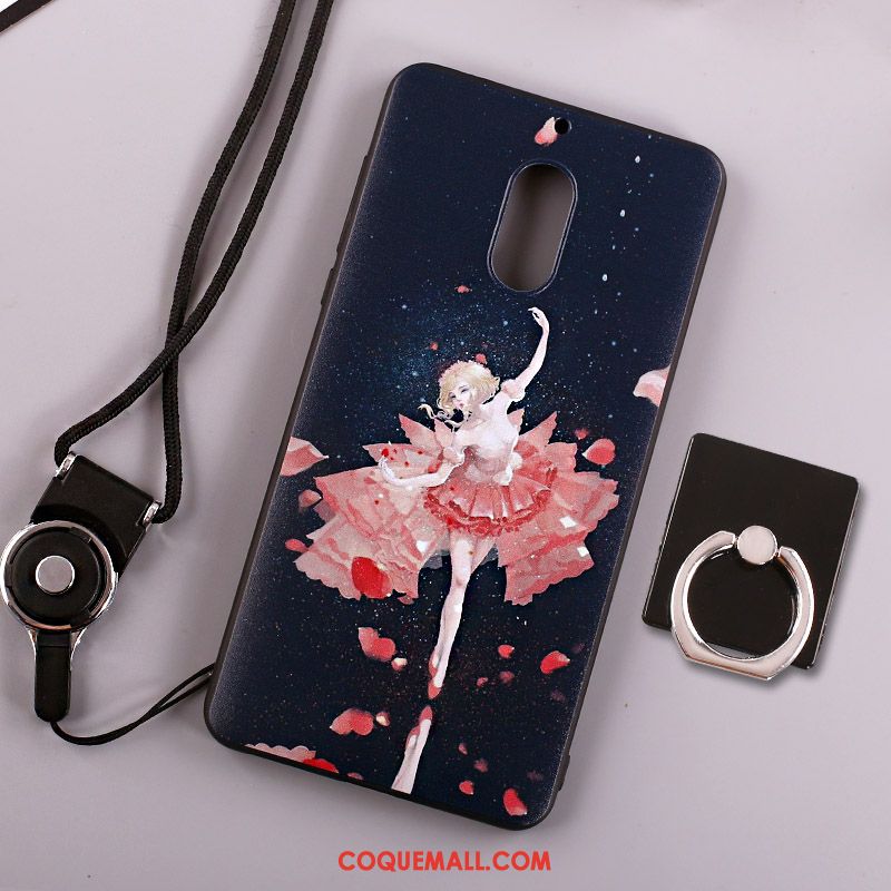 Étui Nokia 6 Bleu Fluide Doux Peinture, Coque Nokia 6 Créatif Protection