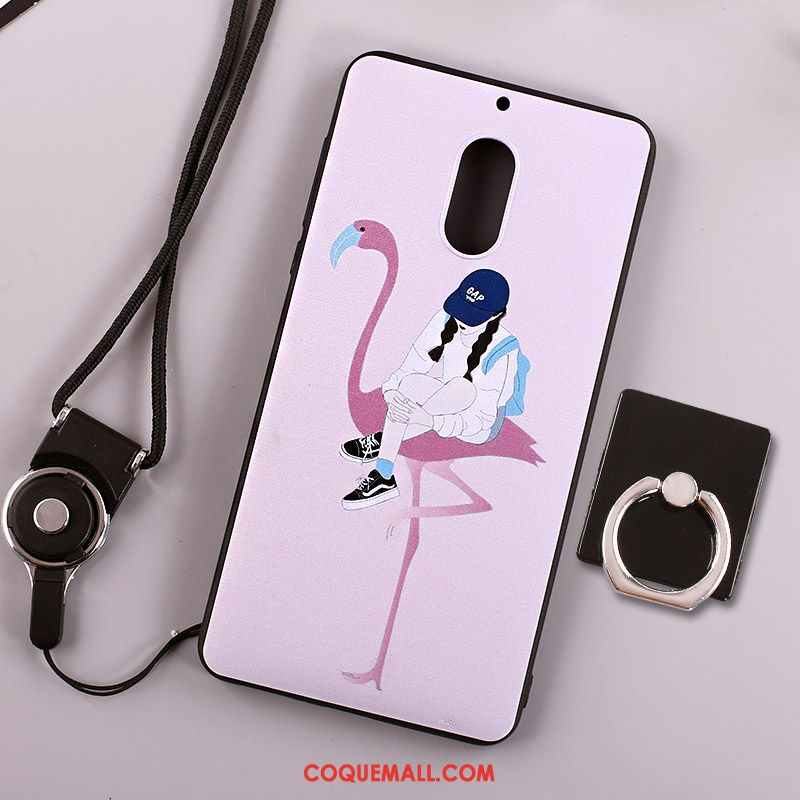 Étui Nokia 6 Bleu Fluide Doux Peinture, Coque Nokia 6 Créatif Protection