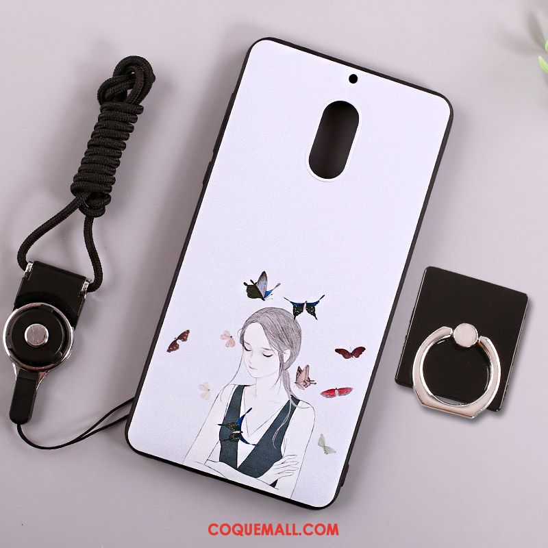 Étui Nokia 6 Bleu Fluide Doux Peinture, Coque Nokia 6 Créatif Protection