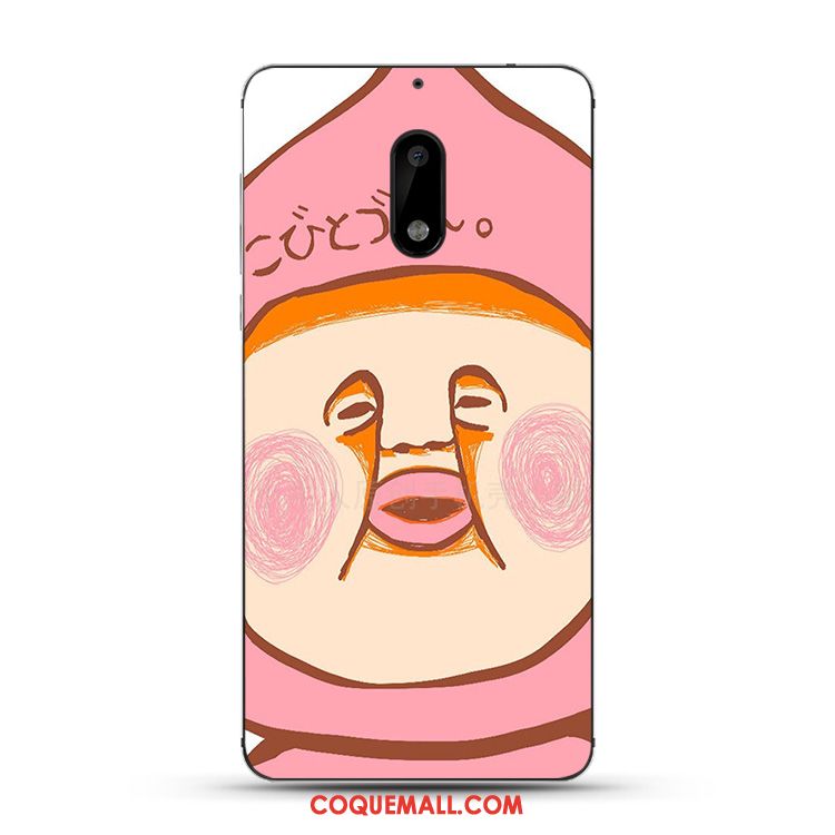 Étui Nokia 6 Charmant Protection Drôle, Coque Nokia 6 Téléphone Portable Rose