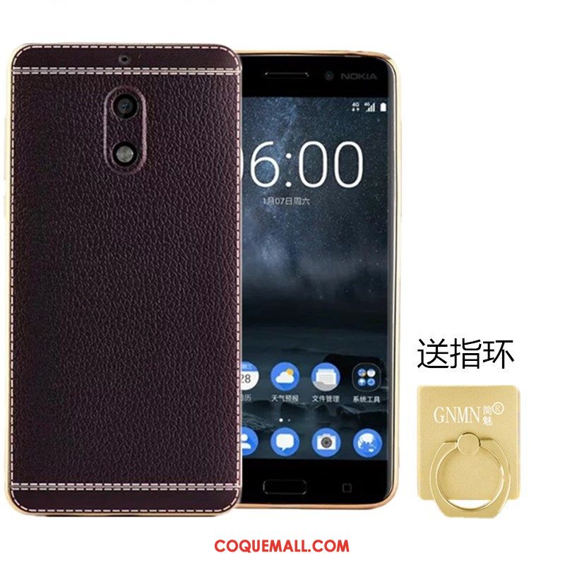 Étui Nokia 6 Cuir Protection Modèle Fleurie, Coque Nokia 6 Téléphone Portable Silicone