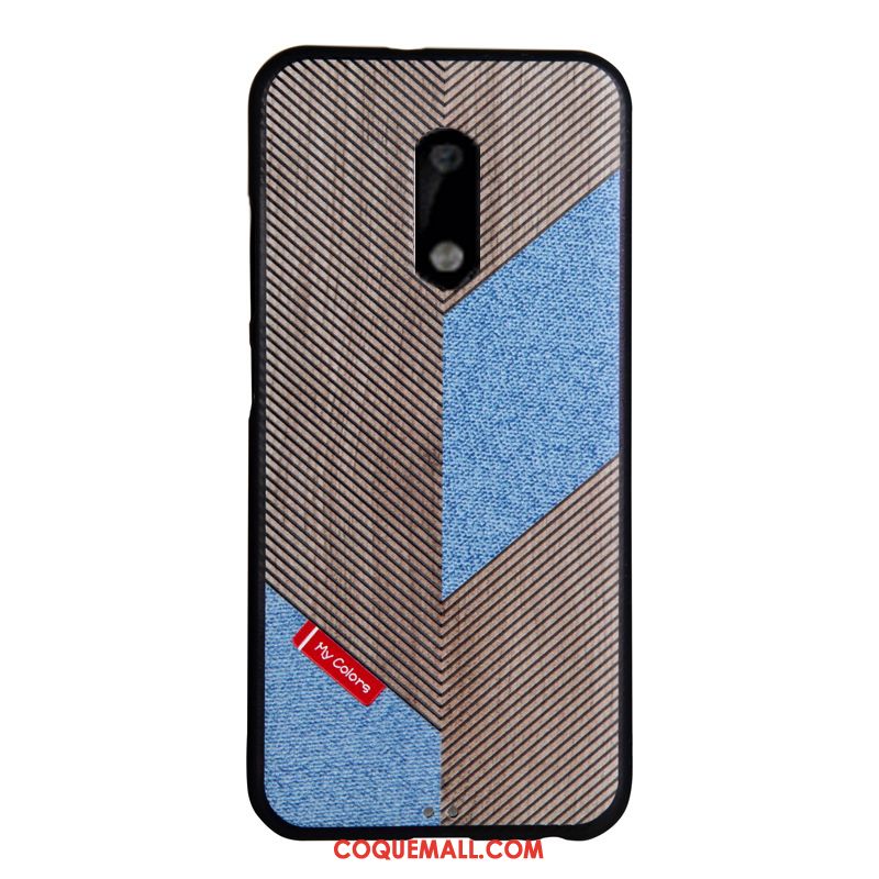 Étui Nokia 6 Délavé En Daim Incassable Téléphone Portable, Coque Nokia 6 Fluide Doux Gaufrage