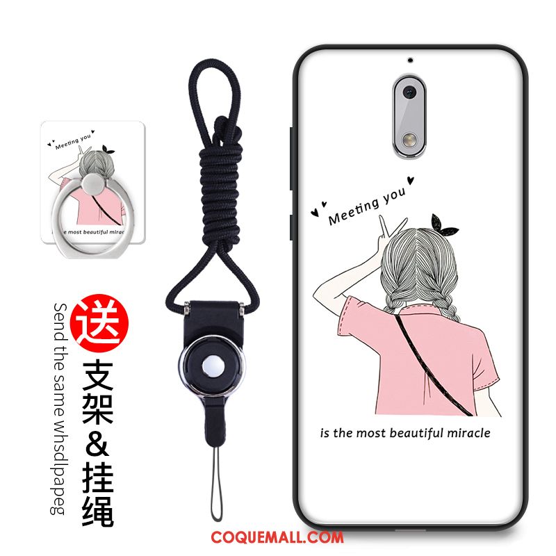 Étui Nokia 6 Fluide Doux Incassable Protection, Coque Nokia 6 Dessin Animé Silicone