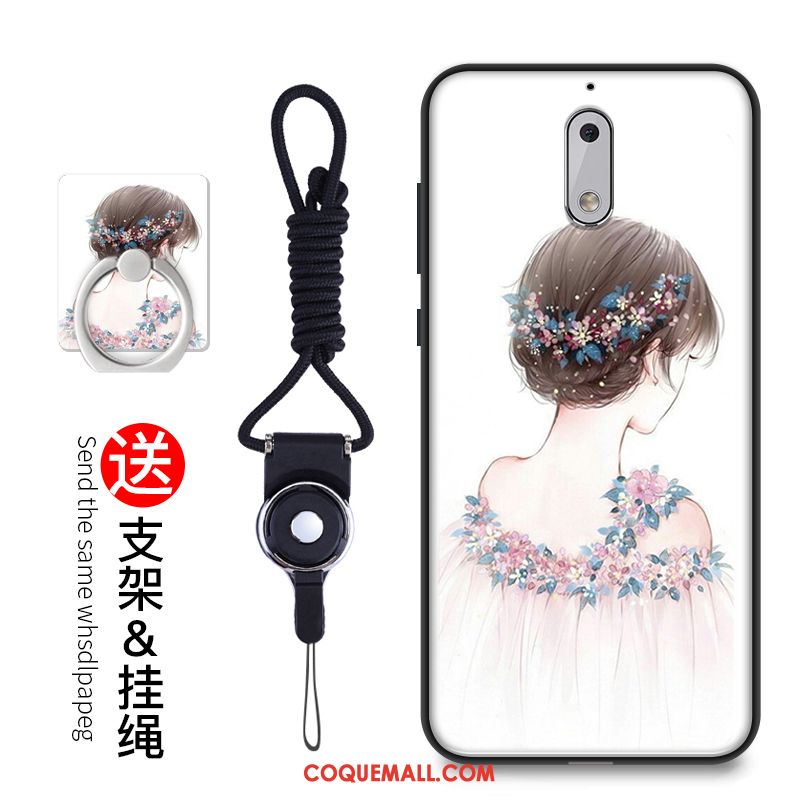 Étui Nokia 6 Fluide Doux Incassable Protection, Coque Nokia 6 Dessin Animé Silicone