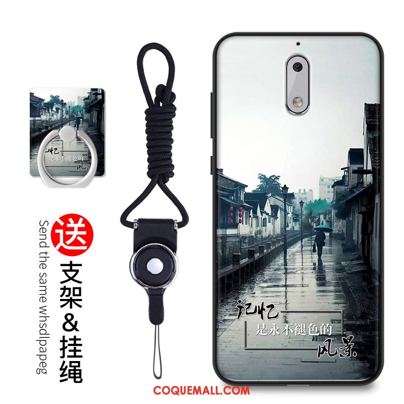 Étui Nokia 6 Fluide Doux Incassable Protection, Coque Nokia 6 Dessin Animé Silicone