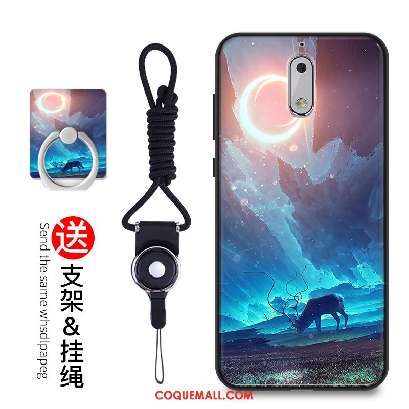 Étui Nokia 6 Fluide Doux Incassable Protection, Coque Nokia 6 Dessin Animé Silicone