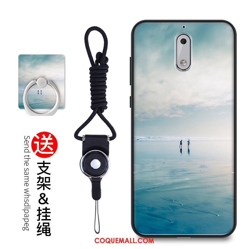 Étui Nokia 6 Fluide Doux Incassable Protection, Coque Nokia 6 Dessin Animé Silicone