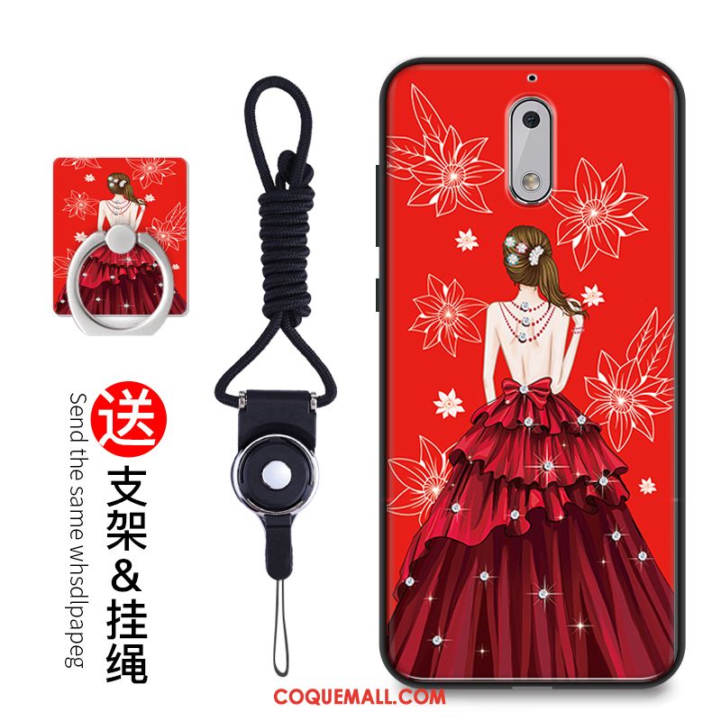 Étui Nokia 6 Fluide Doux Incassable Protection, Coque Nokia 6 Dessin Animé Silicone