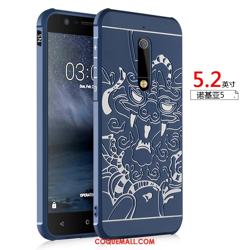 Étui Nokia 6 Téléphone Portable Personnalité Protection, Coque Nokia 6 Bleu Incassable