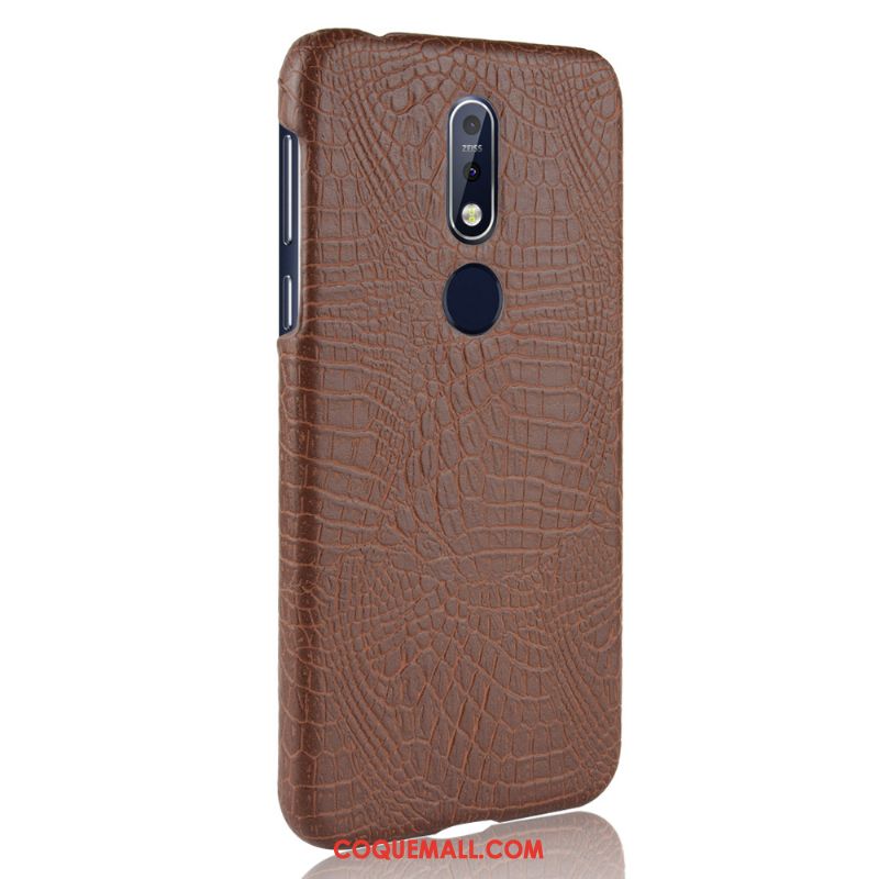 Étui Nokia 7.1 Bleu Vintage Téléphone Portable, Coque Nokia 7.1 Délavé En Daim Sac