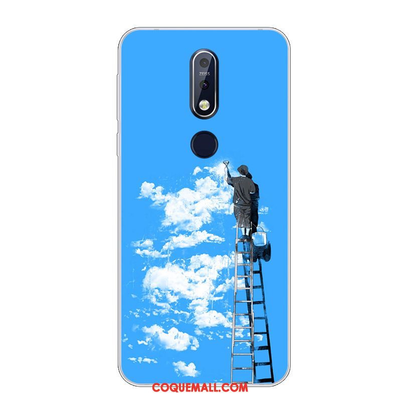 Étui Nokia 7.1 Charmant Téléphone Portable Protection, Coque Nokia 7.1 Silicone Fluide Doux