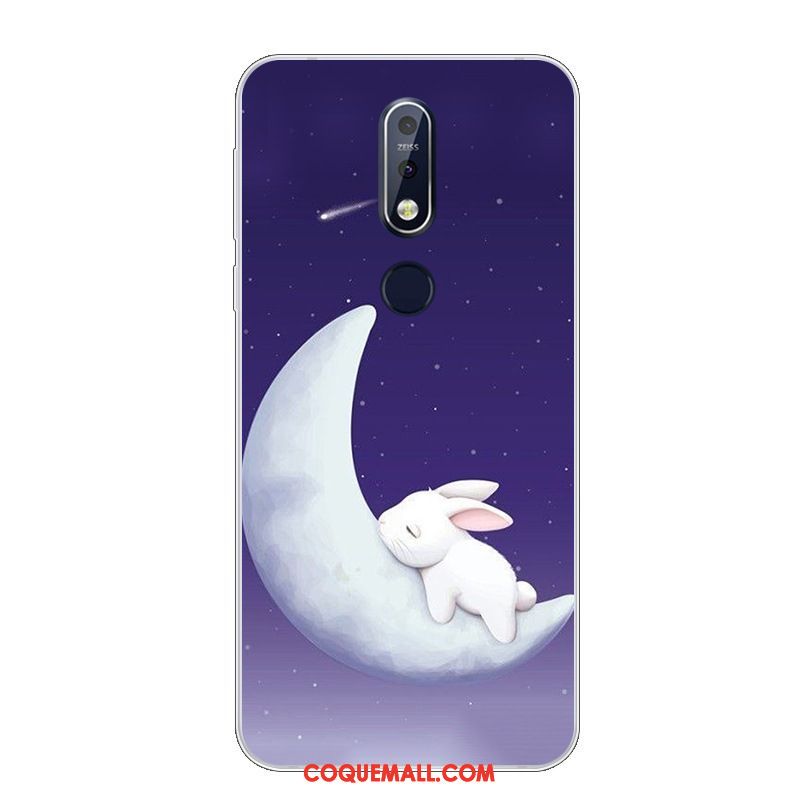 Étui Nokia 7.1 Charmant Téléphone Portable Protection, Coque Nokia 7.1 Silicone Fluide Doux