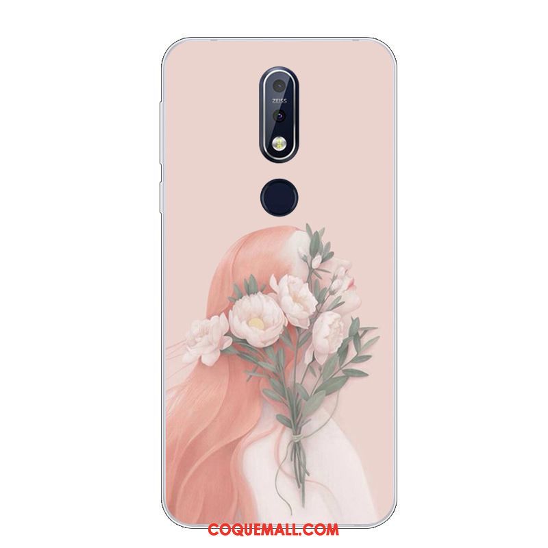 Étui Nokia 7.1 Charmant Téléphone Portable Protection, Coque Nokia 7.1 Silicone Fluide Doux