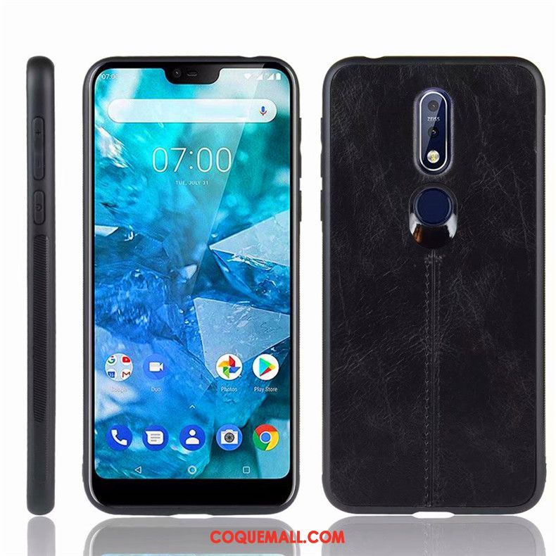 Étui Nokia 7.1 Créatif Jaune Incassable, Coque Nokia 7.1 Tout Compris Simple