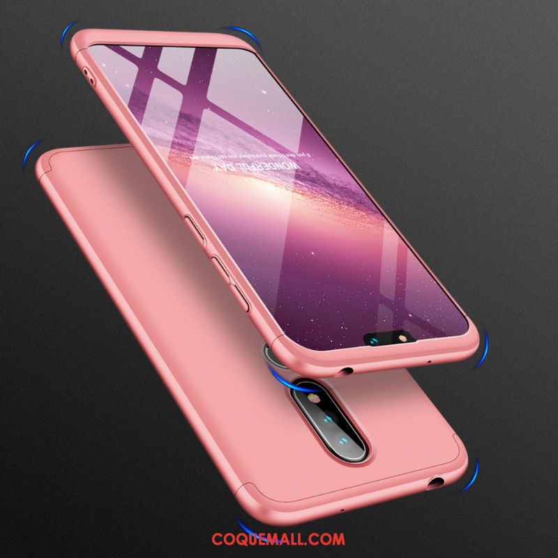 Étui Nokia 7.1 Créatif Nouveau Rose, Coque Nokia 7.1 Délavé En Daim Téléphone Portable