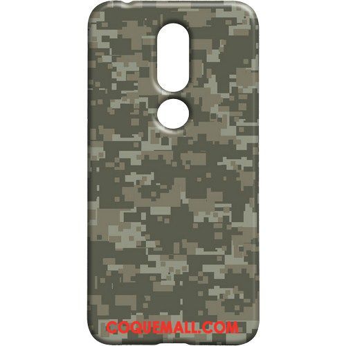 Étui Nokia 7.1 Nouveau Camouflage Téléphone Portable, Coque Nokia 7.1 Vert Cool