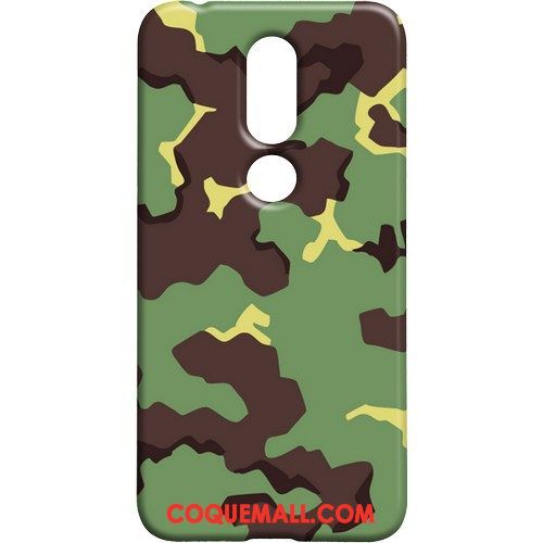 Étui Nokia 7.1 Nouveau Camouflage Téléphone Portable, Coque Nokia 7.1 Vert Cool