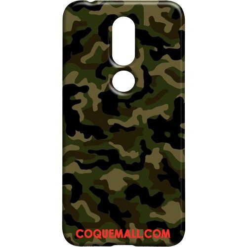 Étui Nokia 7.1 Nouveau Camouflage Téléphone Portable, Coque Nokia 7.1 Vert Cool