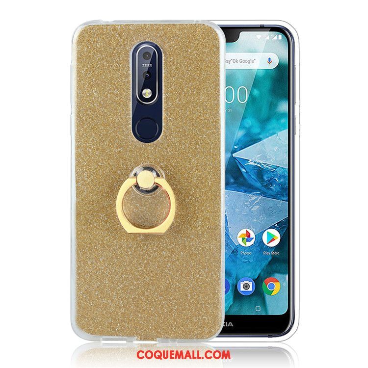 Étui Nokia 7.1 Or Créatif Incassable, Coque Nokia 7.1 Téléphone Portable Business