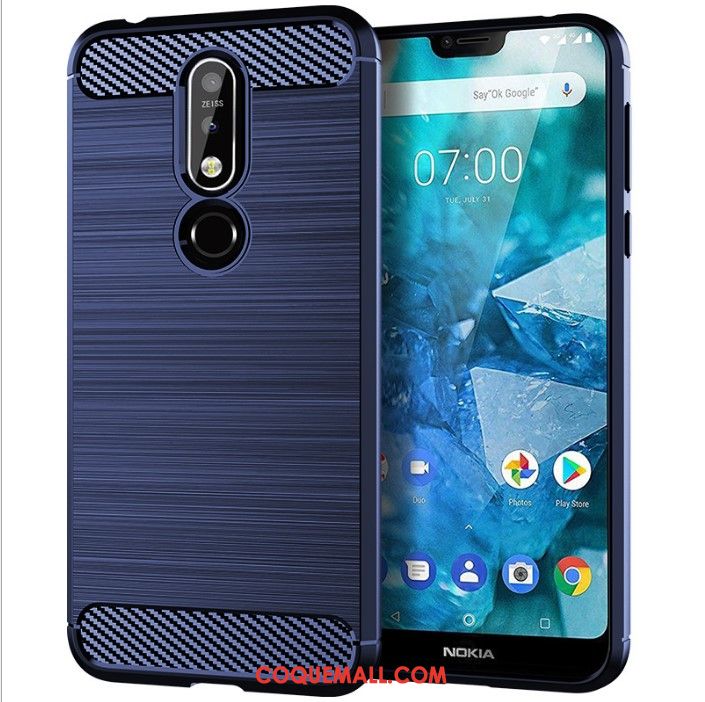 Étui Nokia 7.1 Protection Créatif Téléphone Portable, Coque Nokia 7.1 Incassable Gris