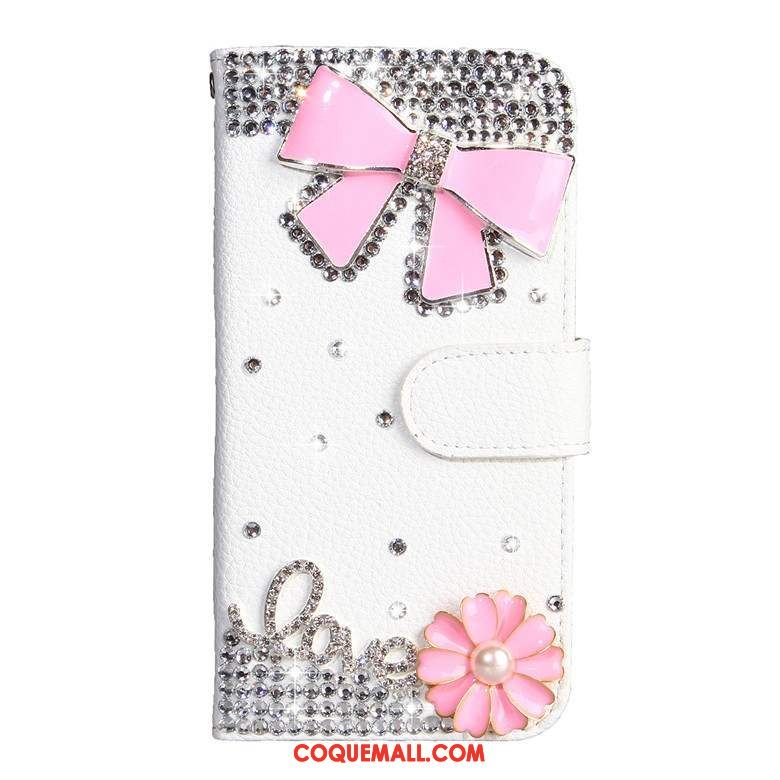 Étui Nokia 7.1 Protection En Cuir Manuel, Coque Nokia 7.1 Incruster Strass Téléphone Portable