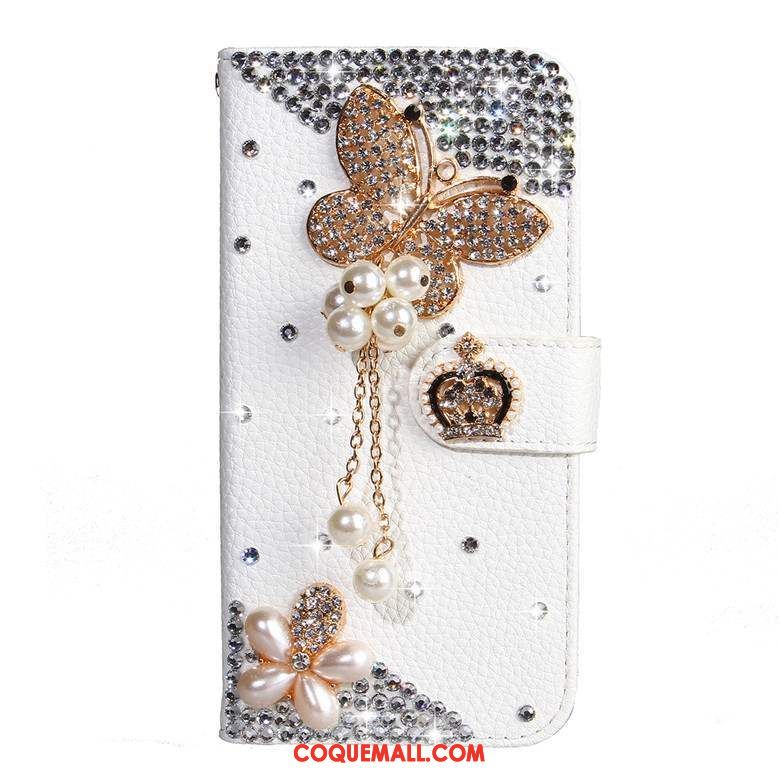 Étui Nokia 7.1 Protection En Cuir Manuel, Coque Nokia 7.1 Incruster Strass Téléphone Portable