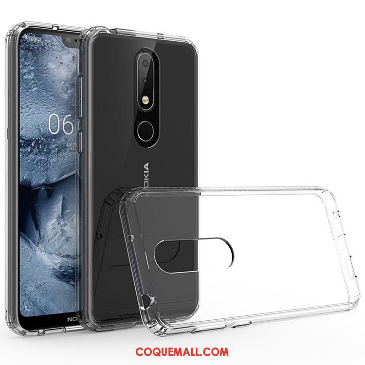 Étui Nokia 7.1 Protection Incassable Border, Coque Nokia 7.1 Téléphone Portable Noir