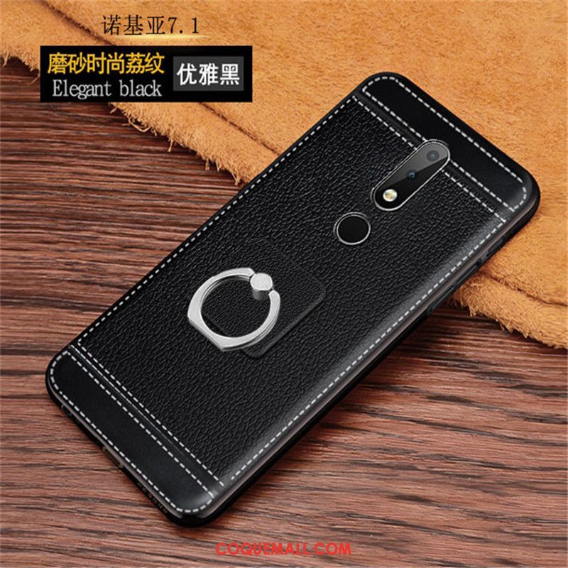 Étui Nokia 7.1 Protection Incassable Téléphone Portable, Coque Nokia 7.1 Tout Compris Rouge