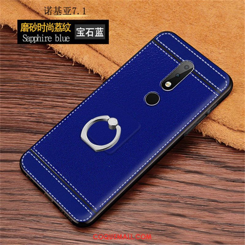 Étui Nokia 7.1 Protection Incassable Téléphone Portable, Coque Nokia 7.1 Tout Compris Rouge