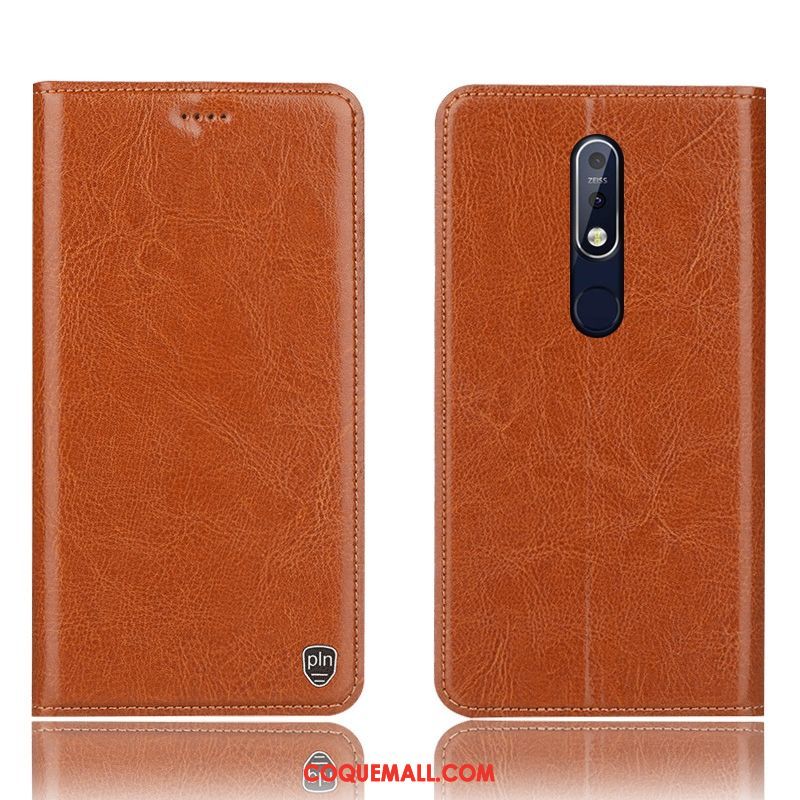 Étui Nokia 7.1 Protection Modèle Fleurie Gris, Coque Nokia 7.1 En Cuir Téléphone Portable