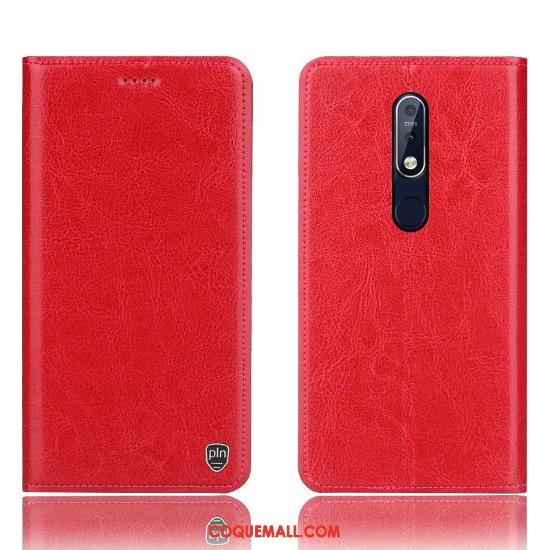 Étui Nokia 7.1 Protection Modèle Fleurie Gris, Coque Nokia 7.1 En Cuir Téléphone Portable