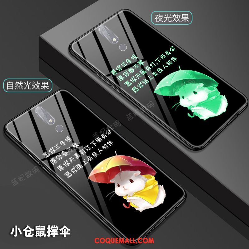 Étui Nokia 7.1 Rat Lumineuses Téléphone Portable, Coque Nokia 7.1 Sirène Petit