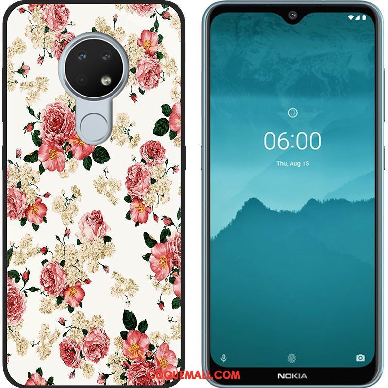 Étui Nokia 7.2 Chaud Rose Téléphone Portable, Coque Nokia 7.2 Noir Peinture