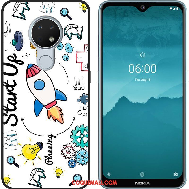 Étui Nokia 7.2 Chaud Rose Téléphone Portable, Coque Nokia 7.2 Noir Peinture