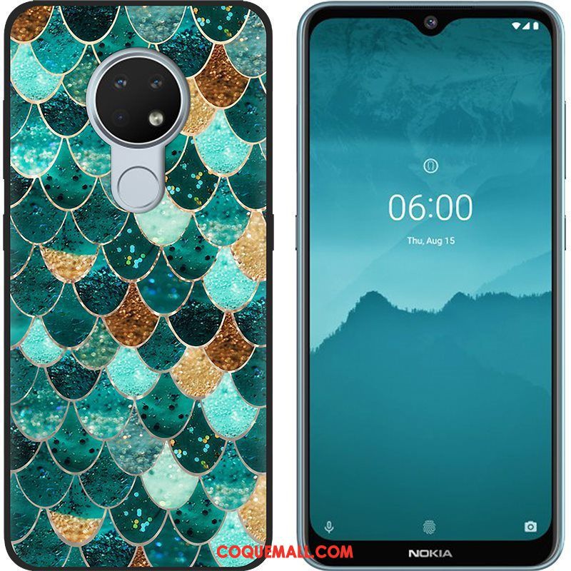 Étui Nokia 7.2 Chaud Rose Téléphone Portable, Coque Nokia 7.2 Noir Peinture