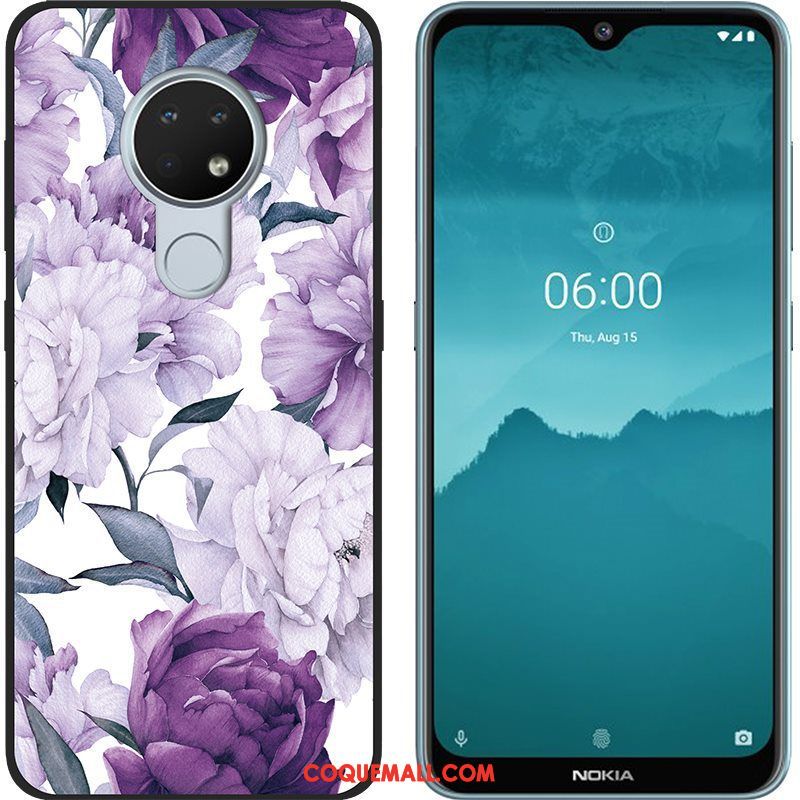 Étui Nokia 7.2 Chaud Rose Téléphone Portable, Coque Nokia 7.2 Noir Peinture