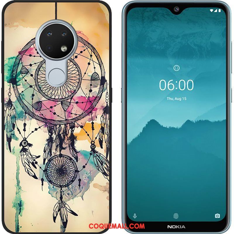 Étui Nokia 7.2 Chaud Rose Téléphone Portable, Coque Nokia 7.2 Noir Peinture