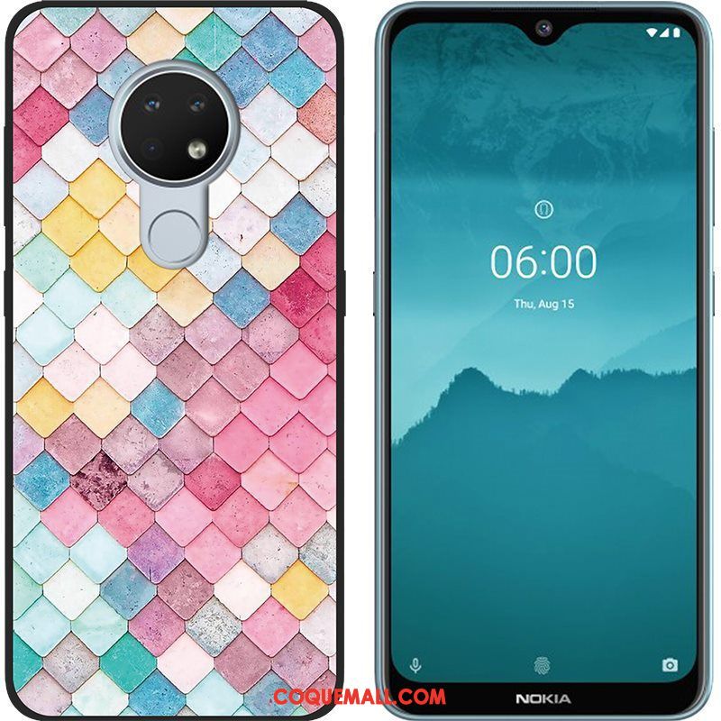 Étui Nokia 7.2 Chaud Rose Téléphone Portable, Coque Nokia 7.2 Noir Peinture