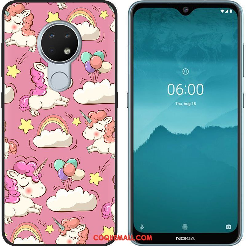 Étui Nokia 7.2 Chaud Rose Téléphone Portable, Coque Nokia 7.2 Noir Peinture