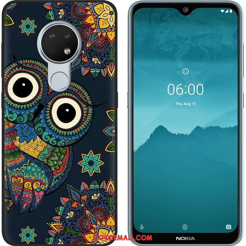 Étui Nokia 7.2 Chaud Rose Téléphone Portable, Coque Nokia 7.2 Noir Peinture