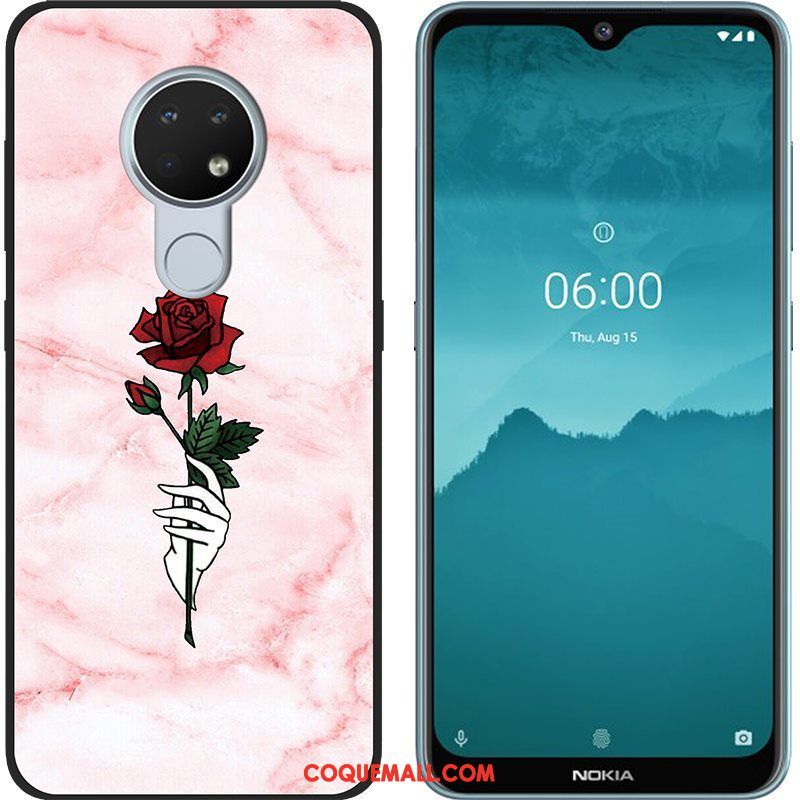 Étui Nokia 7.2 Chaud Rose Téléphone Portable, Coque Nokia 7.2 Noir Peinture