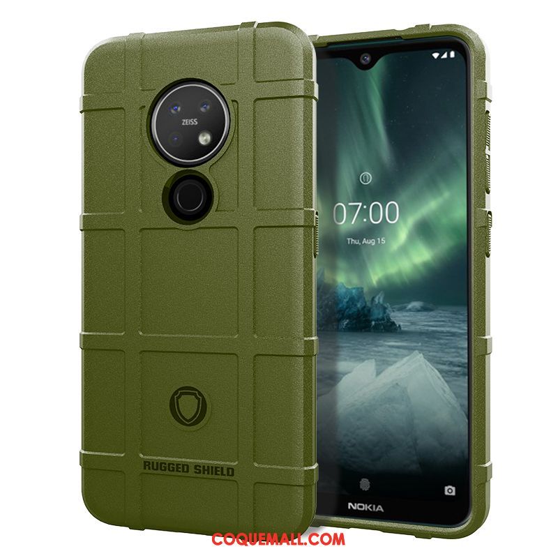 Étui Nokia 7.2 Fluide Doux Protection Délavé En Daim, Coque Nokia 7.2 Incassable Noir