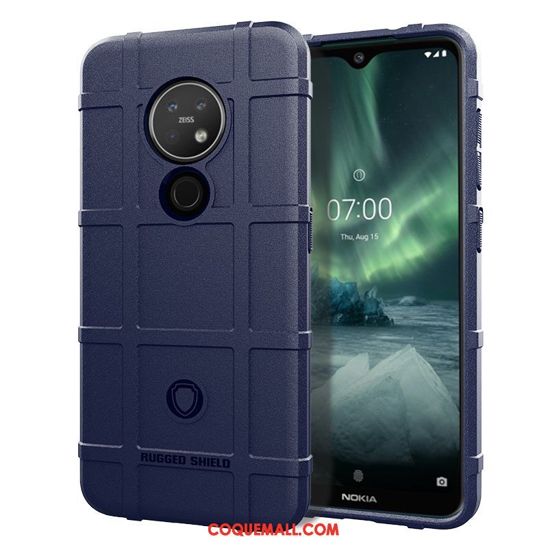 Étui Nokia 7.2 Fluide Doux Protection Délavé En Daim, Coque Nokia 7.2 Incassable Noir