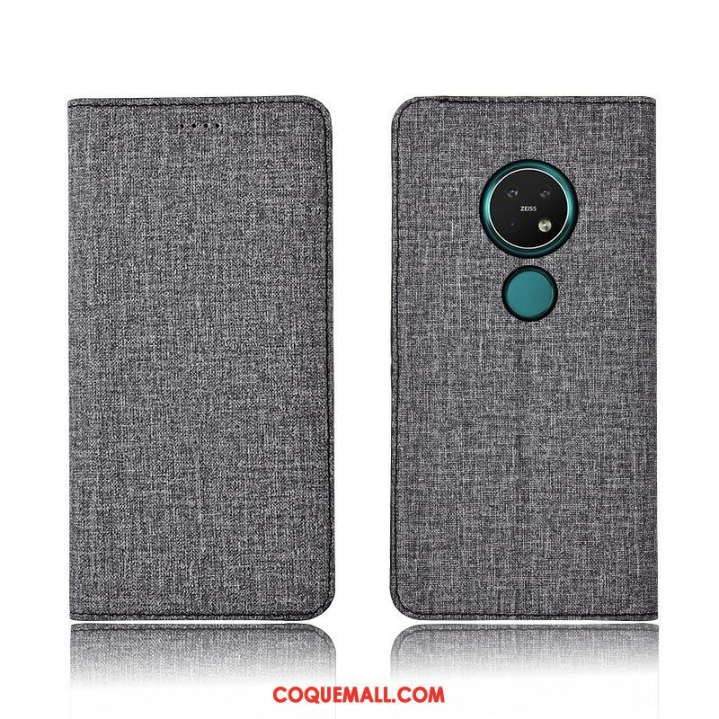 Étui Nokia 7.2 Haute Téléphone Portable Tout Compris, Coque Nokia 7.2 Lin Protection Braun