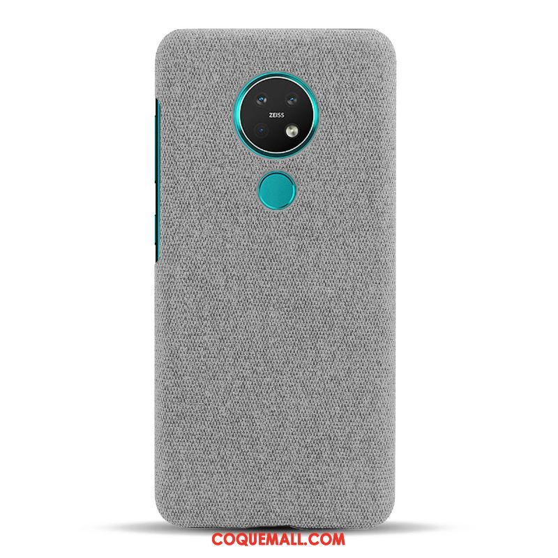 Étui Nokia 7.2 Incassable Foncé Téléphone Portable, Coque Nokia 7.2 Tissu Gris