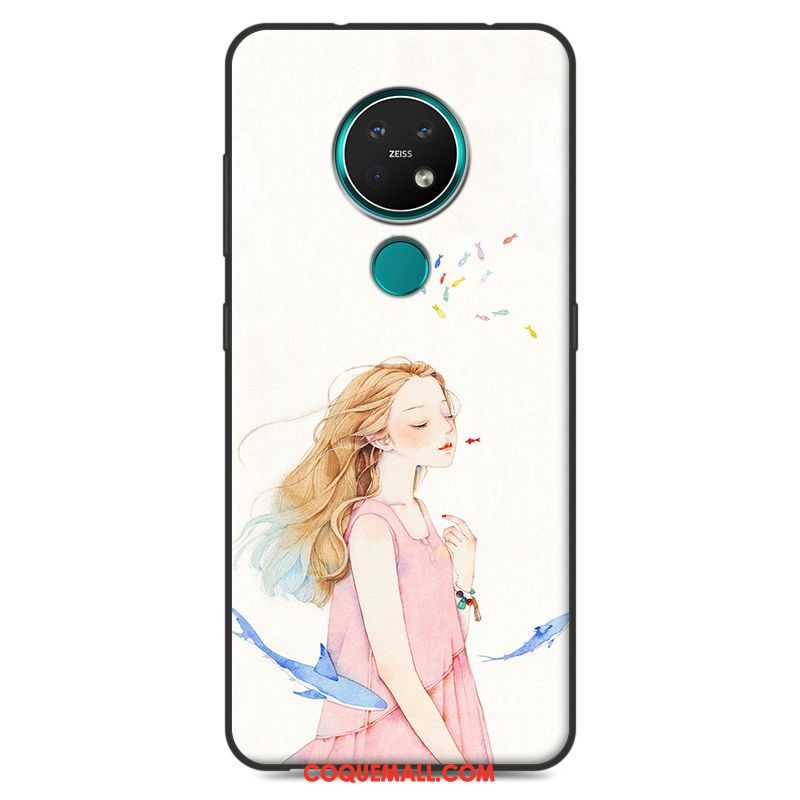 Étui Nokia 7.2 Protection Vert Petit, Coque Nokia 7.2 Téléphone Portable Délavé En Daim